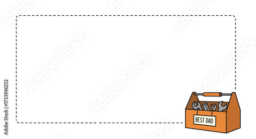 Toolbox with tools on white background for DIY and repair projects  