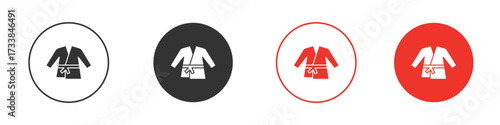 Uniform martial art icon solid pictogram. Vector isolated illustration