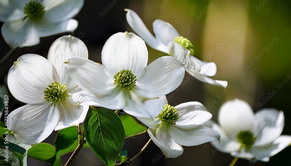 Fototapeta premium White Dogwood Blossoms