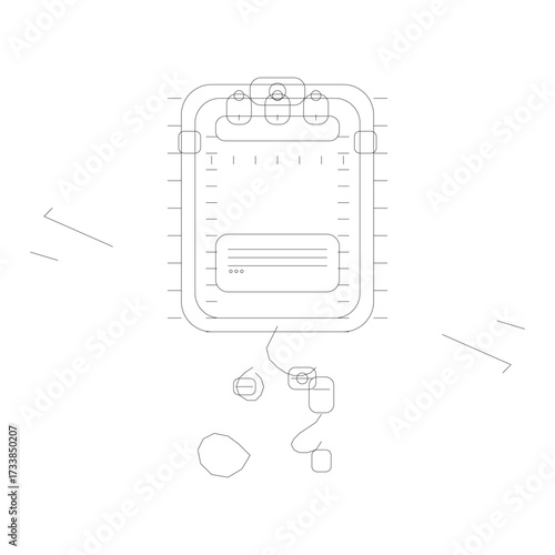 Blood Bag Unique Vector – Medical Donation and Healthcare Transfusion Illustration
