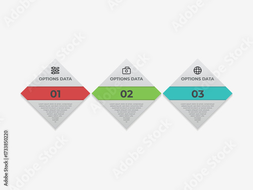 Vector infographic label template with icons. 3 options or steps. Infographics for business concept. Can be used for info graphics, flow charts, presentations, web sites, banners, printed materials.