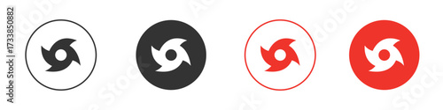 Hurricane icon solid pictogram. Vector isolated illustration