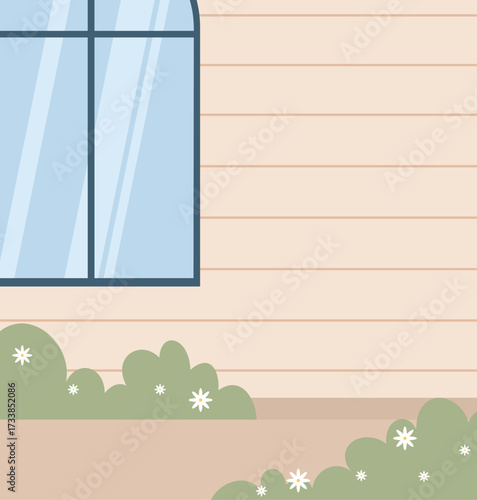 window view exterior from garden