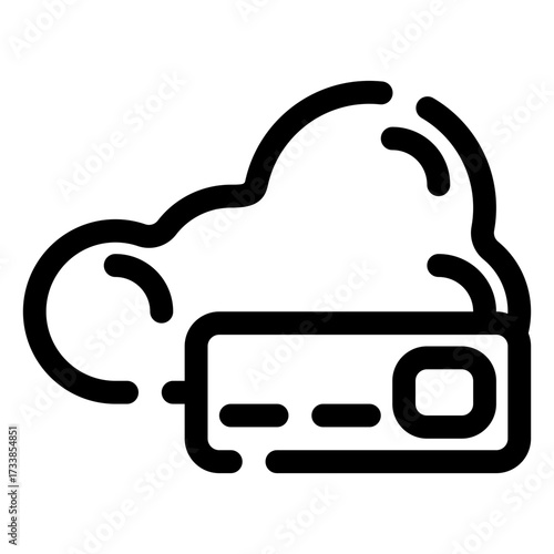 Cloud database icon