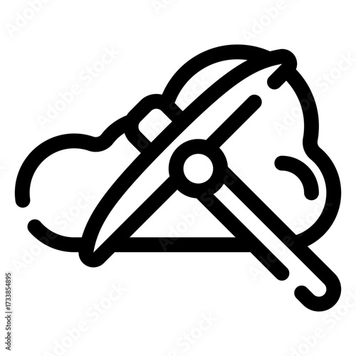 Cloud mining icon