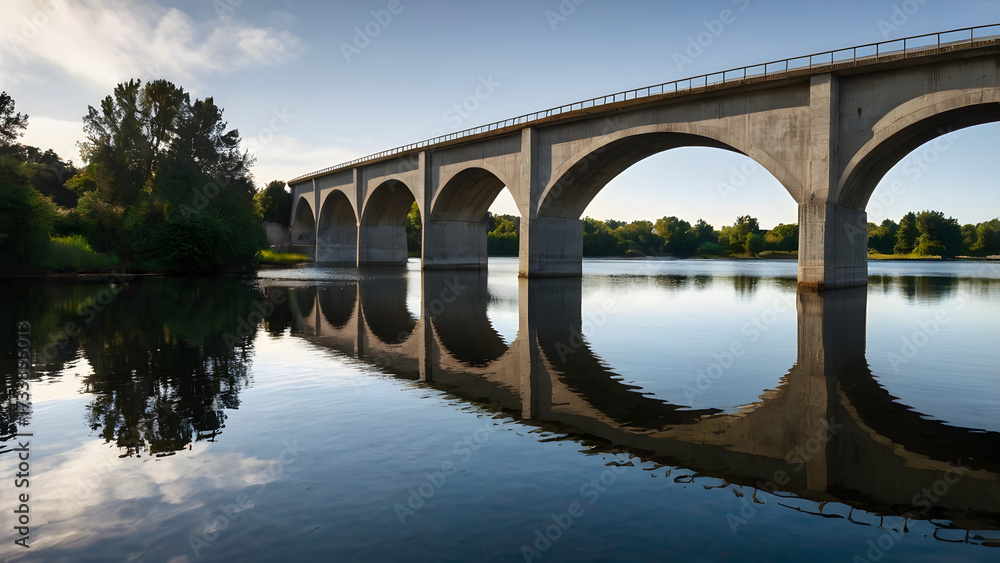 Fototapeta premium Concrete Bridge Reflections