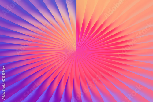 Vibrant abstract radial pattern with pink and blue gradient effect