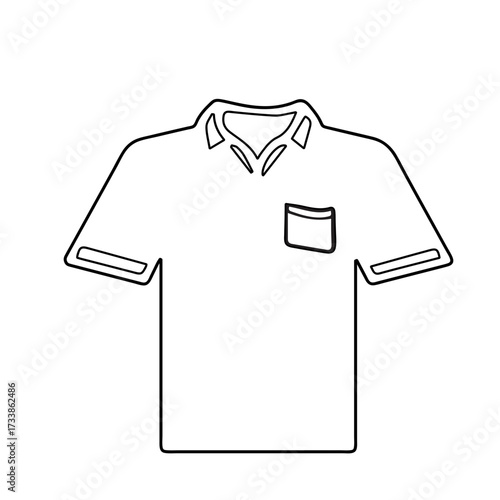 Polo shirt outline illustration