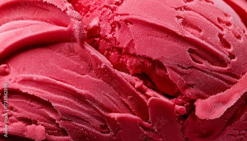 Close Up Texture Of Crimson Ice Cream
