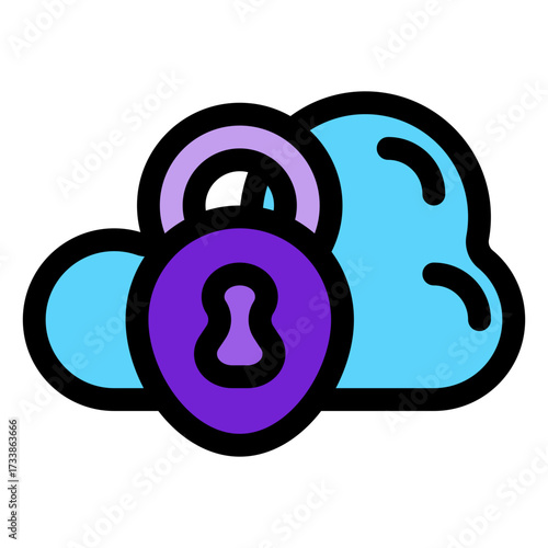 Cloud lock icon