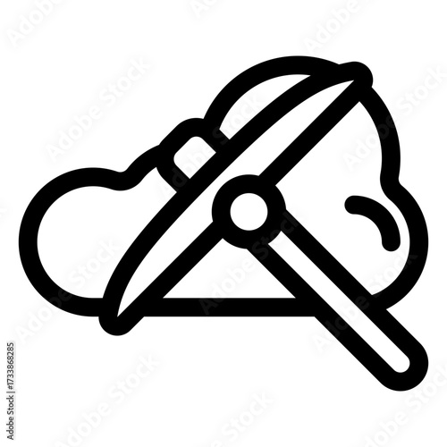 Cloud mining icon