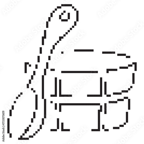 sauna pixel icon, 8-bit. Isolated vector illustration.