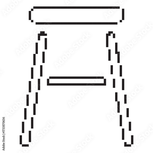 seat pixel icon, 8-bit. Isolated vector illustration.
