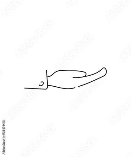 hand icon, vector best line icon.