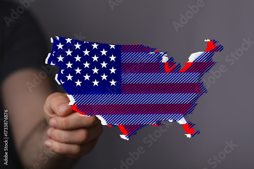 Patriotic image of a hand h...
