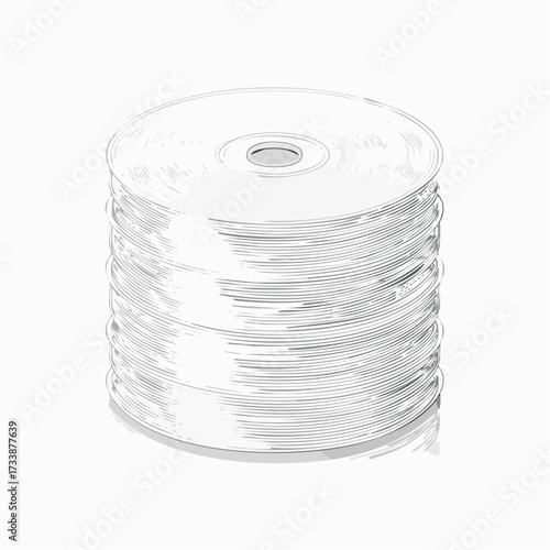 A stack of blank CDs or DVDs, commonly used for data storage and media duplication.