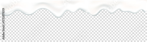 Yogurt wave realistic 3d texture, dripping cream.
