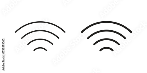 Wifi icon. flat and stroke style Collection. simple symbol