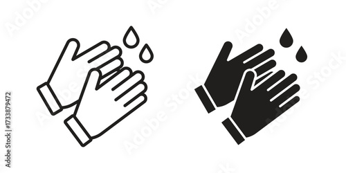 Wash your hands icon. flat and stroke style Collection. simple symbol