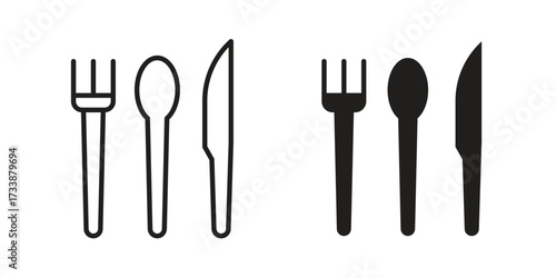 Utensils icon. flat and stroke style Collection. simple symbol