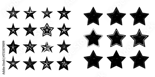 Sparkle is the name of a modern icons set that contains a shine symbol illustration and a collection of star signs