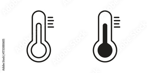 Temperature icon. flat and stroke style Collection. simple symbol