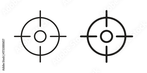 Target icon. flat and stroke style Collection. simple symbol