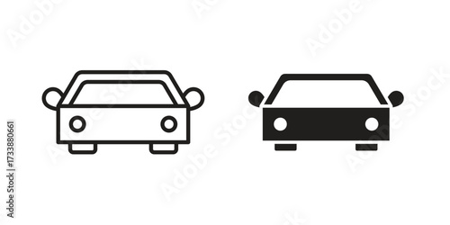 Taxi icon. flat and stroke style Collection. simple symbol