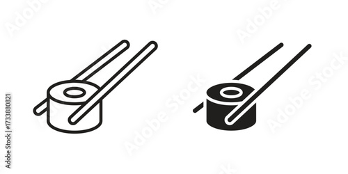 Sushi icon. flat and stroke style Collection. simple symbol