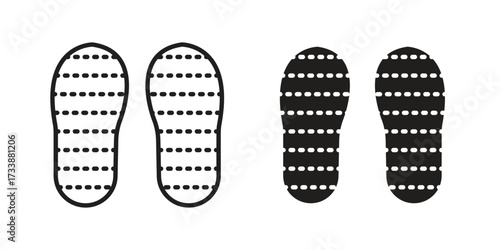 Soles icon. flat and stroke style Collection. simple symbol