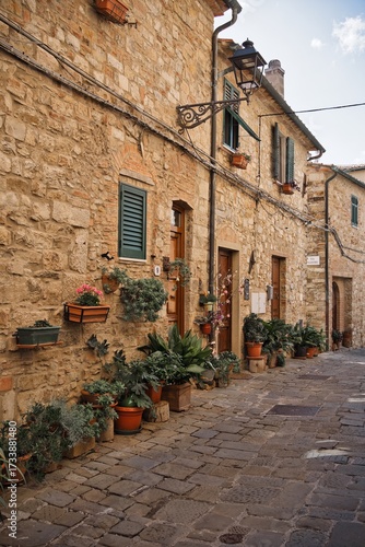 Old house in the village Monteverdi Marittimo, Tuscany, Italy.