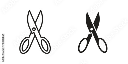 Scissors icon. flat and stroke style Collection. simple symbol