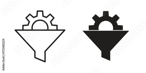 Sales funnel icon. flat and stroke style Collection. simple symbol