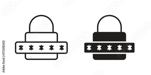 Password icon. flat and stroke style Collection. simple symbol