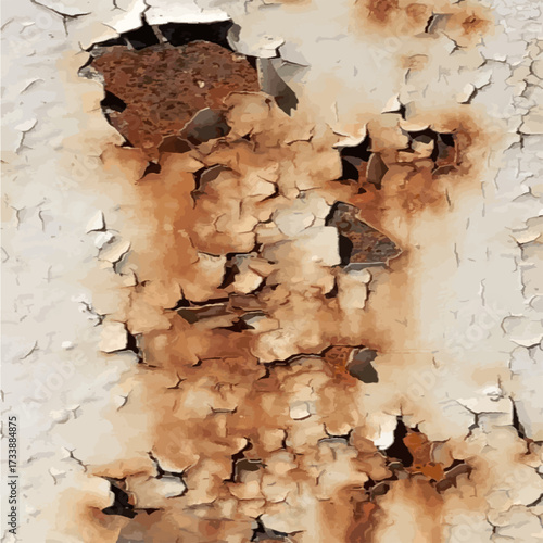 cracked paint on the wall