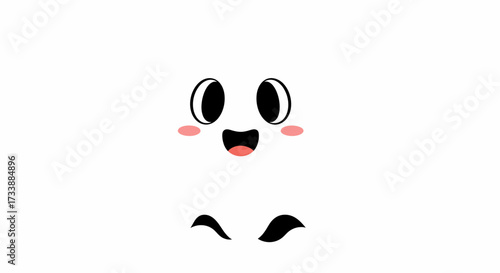 Happy Little Ghost A Cheerful and Playful Halloween Illustration
