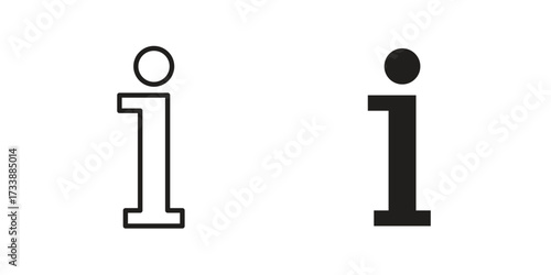 Info icon. flat and stroke style Collection. simple symbol