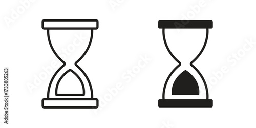 Hourglass end icon. flat and stroke style Collection. simple symbol