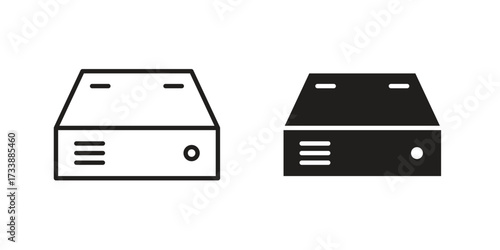 Hard Disk icon. flat and stroke style Collection. simple symbol