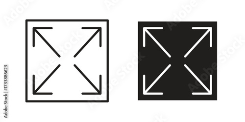 Expand arrows icon. flat and stroke style Collection. simple symbol