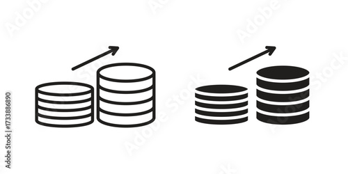 Earning icon. flat and stroke style Collection. simple symbol