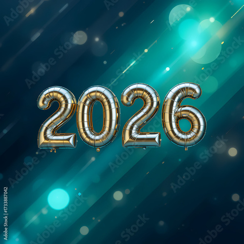  2026 festive, new year, card 