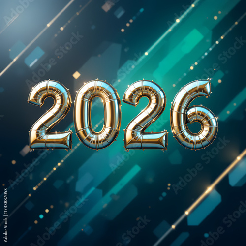  2026 festive, new year, card 