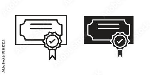 Diploma icon. flat and stroke style Collection. simple symbol