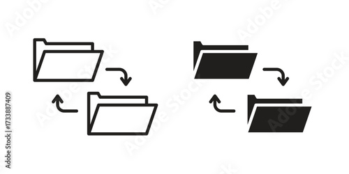 Data transfer icon. flat and stroke style Collection. simple symbol