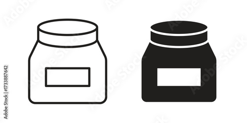 Cream icon. flat and stroke style Collection. simple symbol