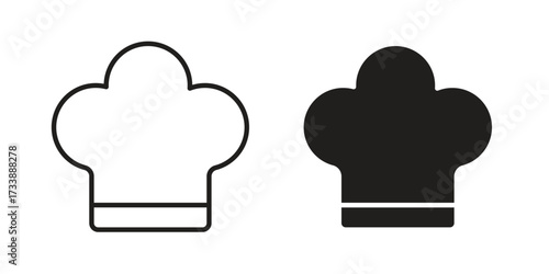 Chef hat icon. flat and stroke style Collection. simple symbol