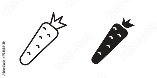 Carrot icon. flat and stroke style Collection. simple symbol