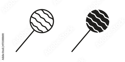 Candy icon. flat and stroke style Collection. simple symbol