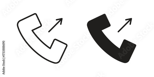 Call outgoing icon. flat and stroke style Collection. simple symbol